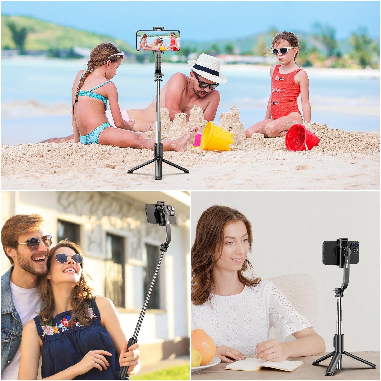 SelfieShow Selfie Stick, Extendable Selfie Stick Tripod with Wireless Remote