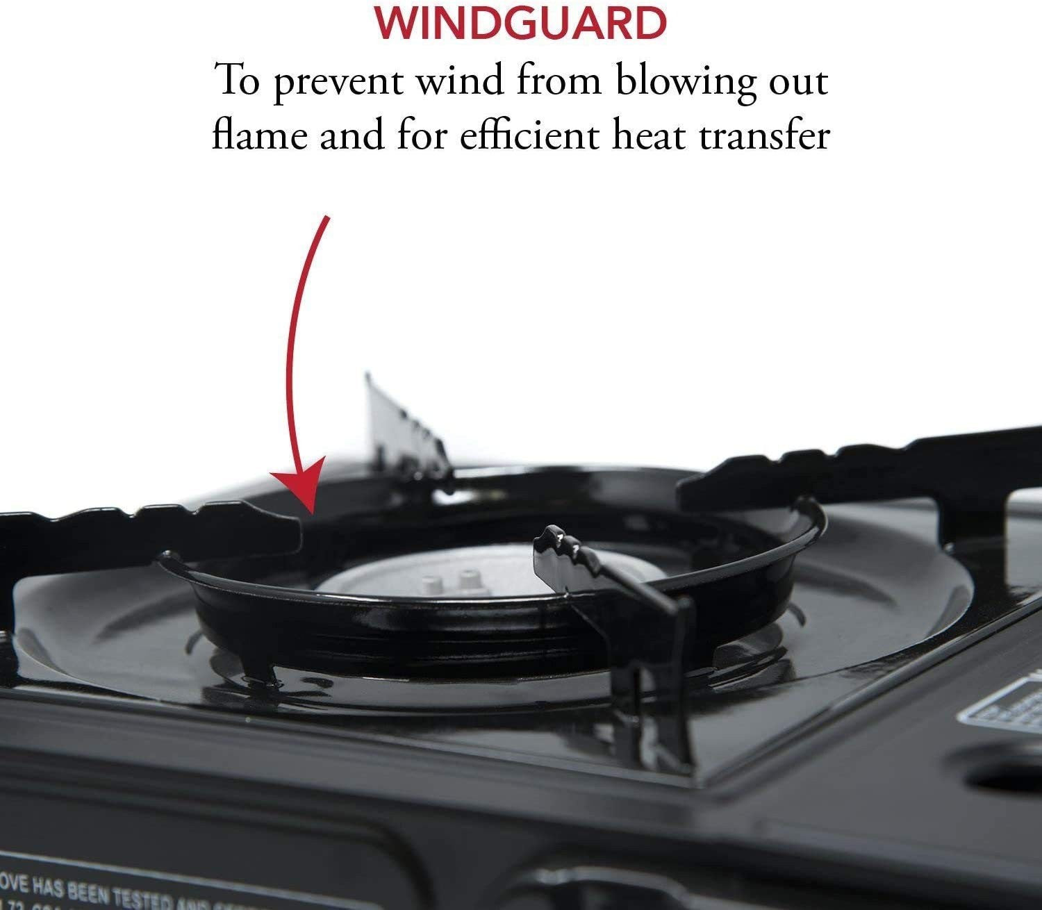 Gas One Portable Butane Camping Stove with Case Automatic Ignition, Precise Heat
