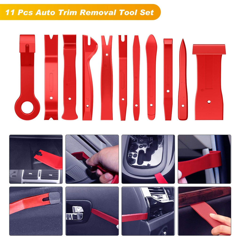 GOOACC 40PCS Trim Removal Tool Kit Clip Pliers Hook Set Car Panel Tool