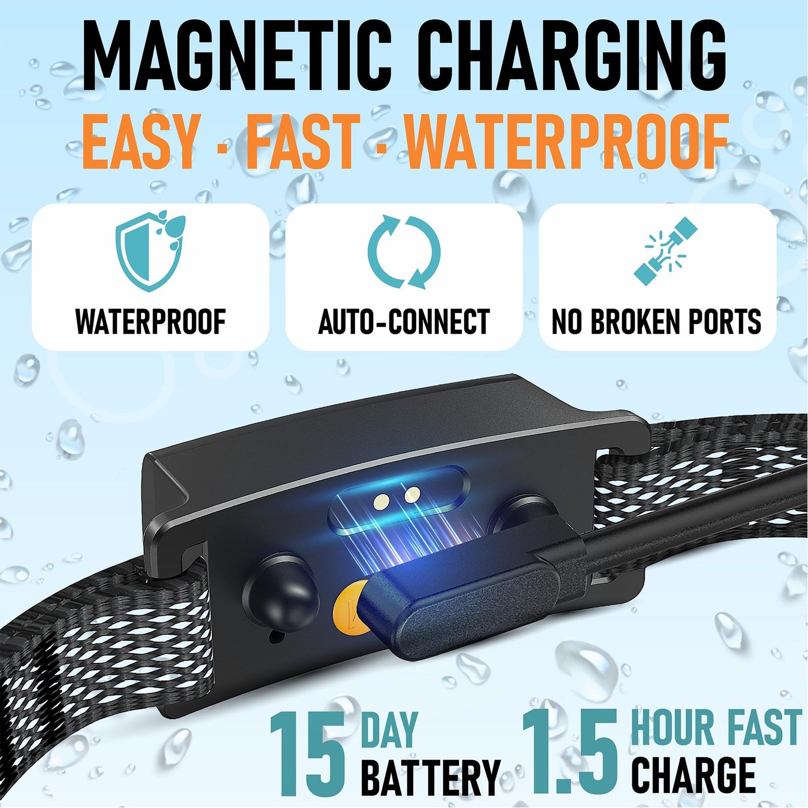No Shock Bark Collar Small Dogs Beep Vibration Humane Waterproof Rechargeable