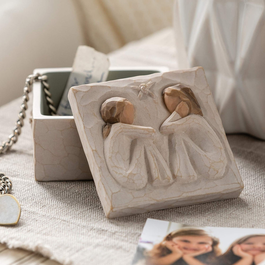 Willow Tree Friendship Keepsake Box Hand Painted Jewelry Storage Gift Home Decor