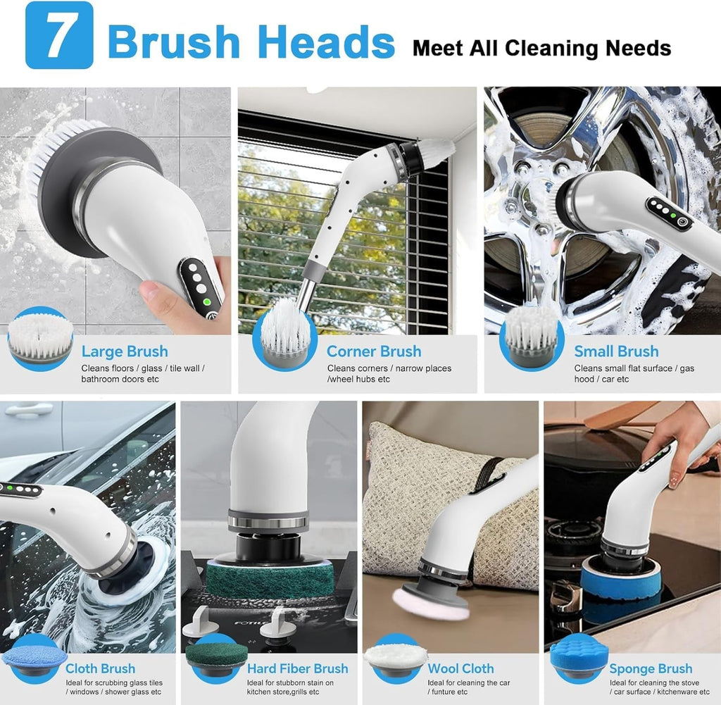 Electric Spin Scrubber, Electric Cleaning Brush for Bathroom, Kitchen and Shower