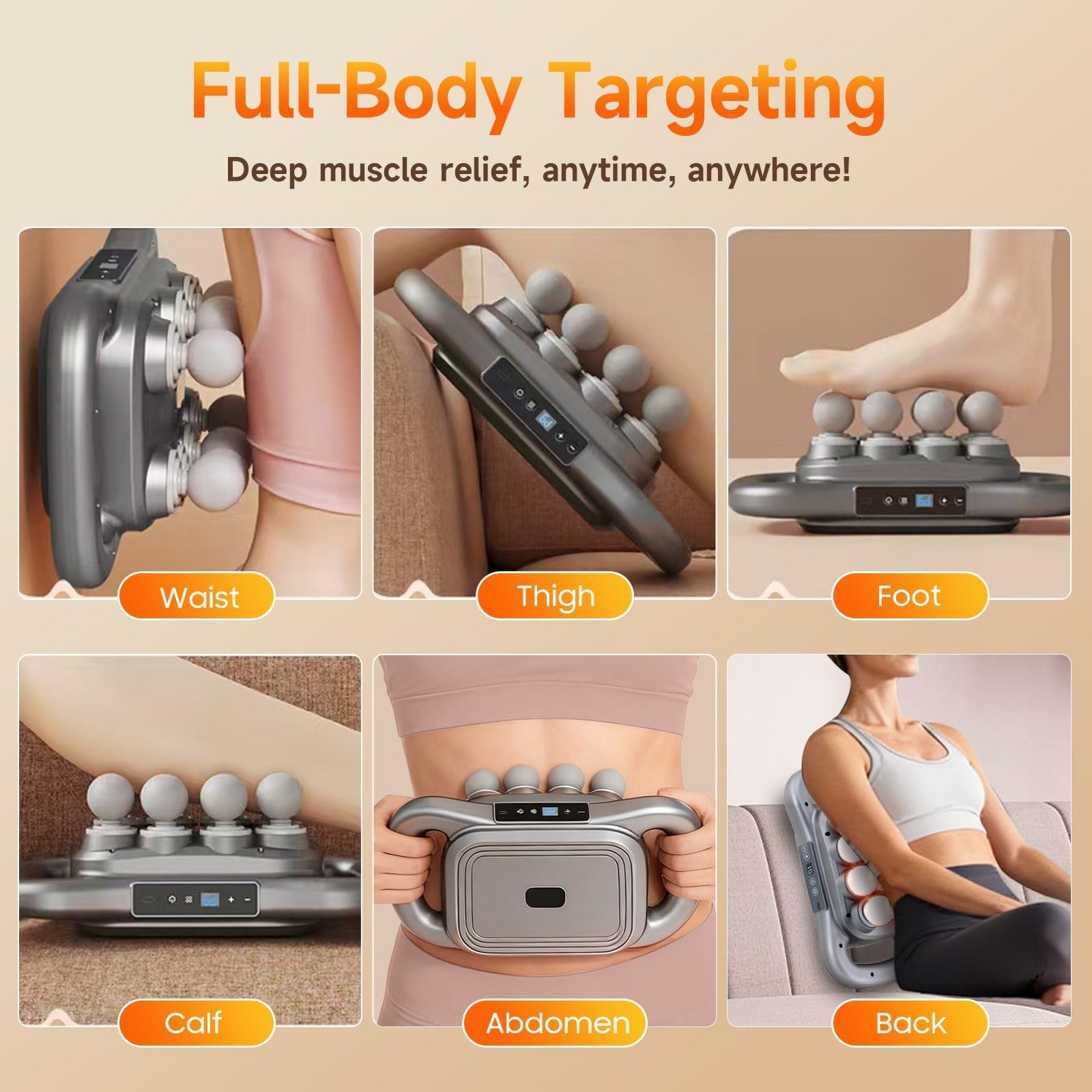 ZEDRIWELL 16-Head Massage Gun Set, Deep Tissue Percussion Massager with 9 Modes