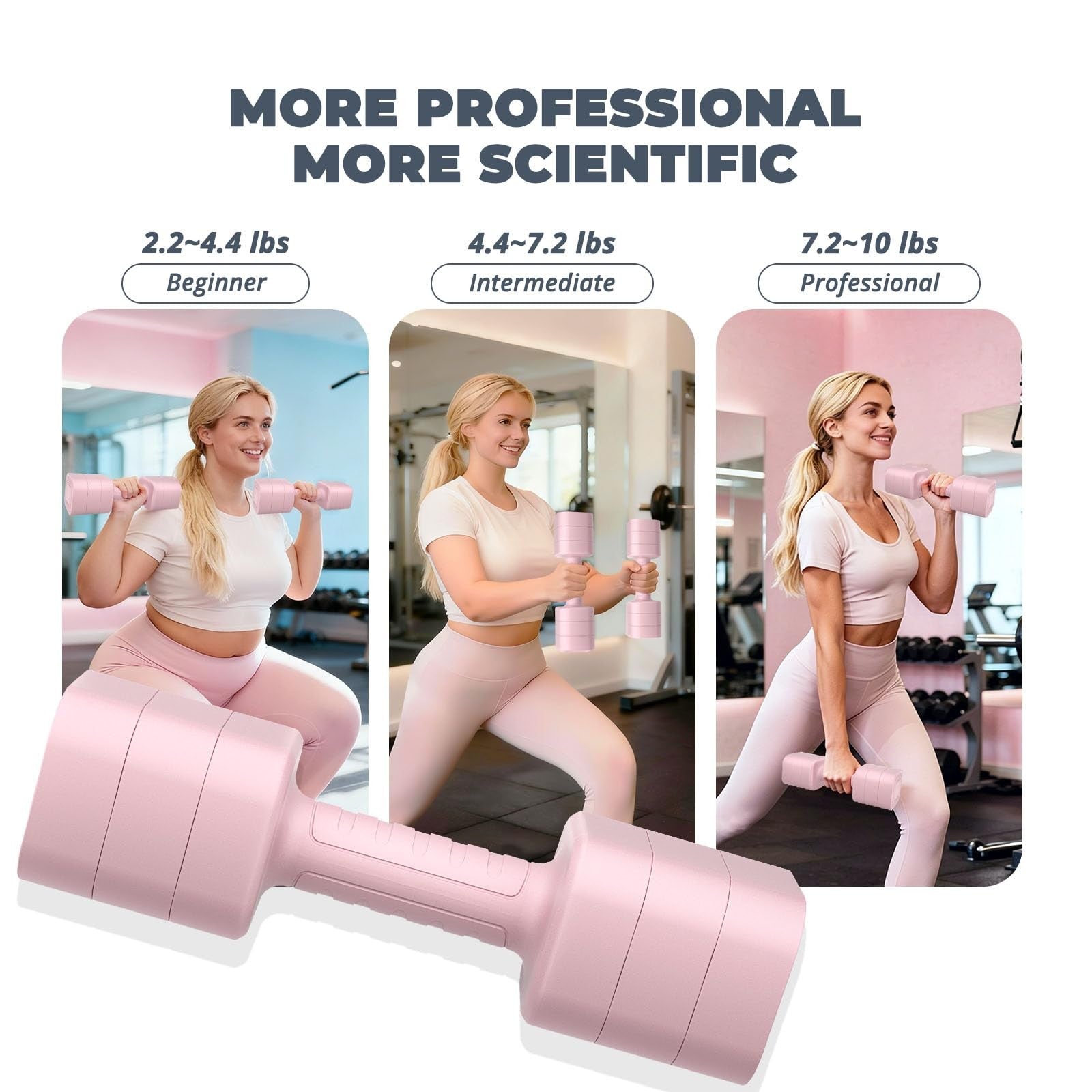 Ragebby Adjustable Dumbbell Set of 2 Weights for Men and Women at Home Anti-slip