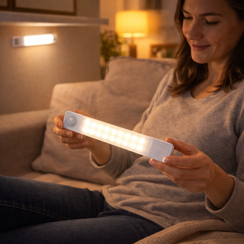STAR-SPANGLED Motion Sensor LED Under Cabinet Light Rechargeable Magnetic 2 Pack