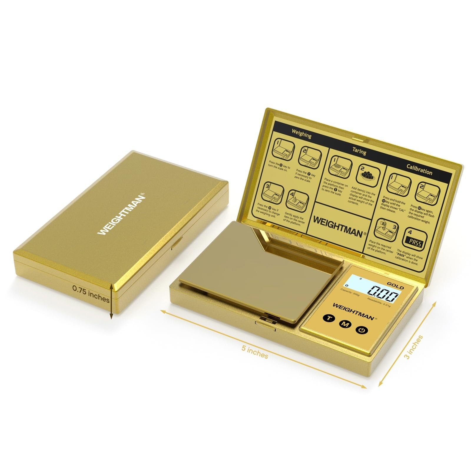 WEIGHTMAN Digital Gram Scale 0.01g Precision Pocket Jewelry Food Gold Coins