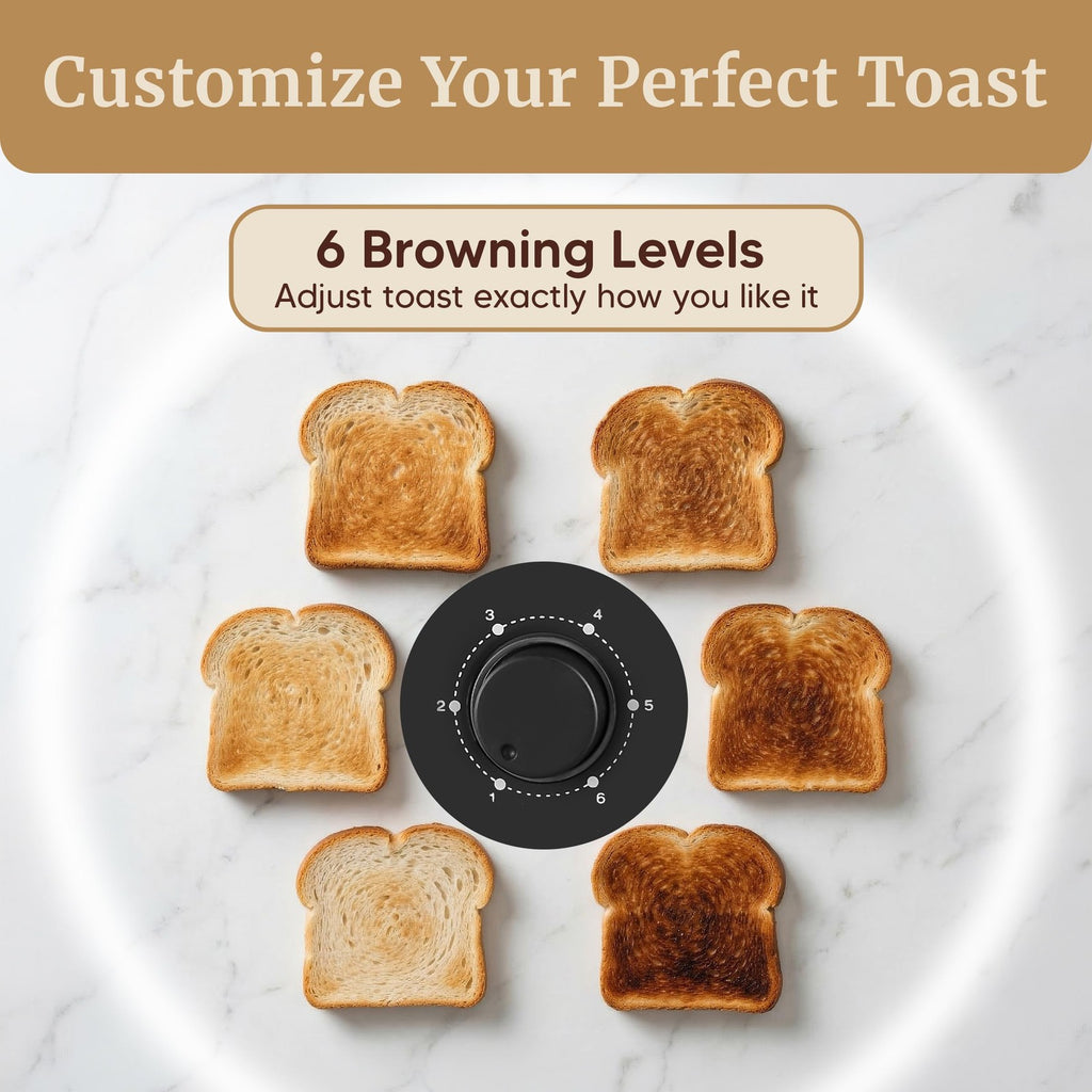 Elite Gourmet 4 Slice Long Slot Toaster Wide Slots Warming Rack Extra wide