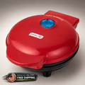DASH Mini Maker Grill 4in Nonstick Panini Press Burger Sandwich Maker Red