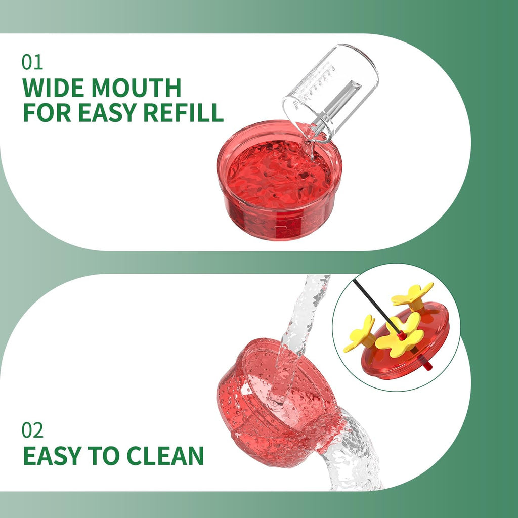 Dreamdrawer Window Hummingbird Feeder 2oz Cups 6 Ports Suction Mount