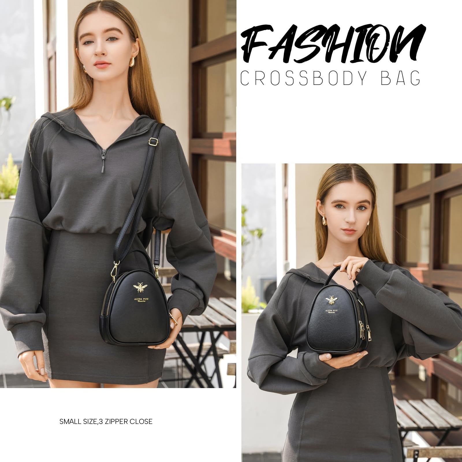 Women Small Crossbody Bag Faux Leather Phone Purse Wallet Messenger Bag