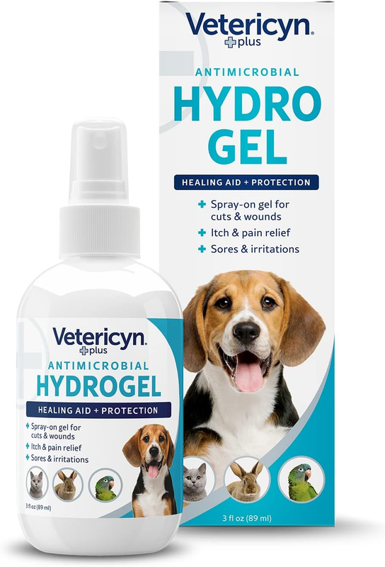 Dog Wound Care Hydrogel Spray 3oz Vetericyn Plus Healing Aid Itchy Skin Relief
