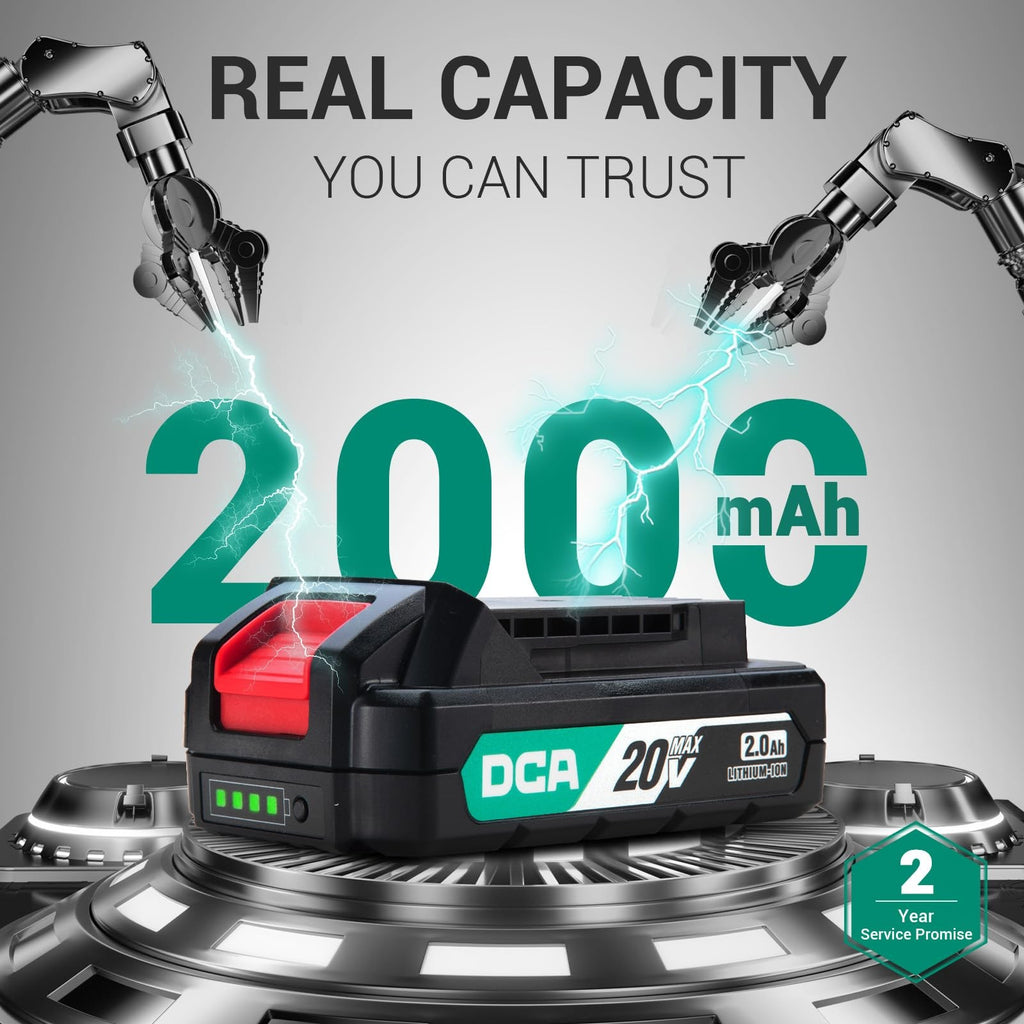 DCA Cordless Drill Set 354 in-lbs Torque 3/8" Keyless Chuck Electric Power Drill