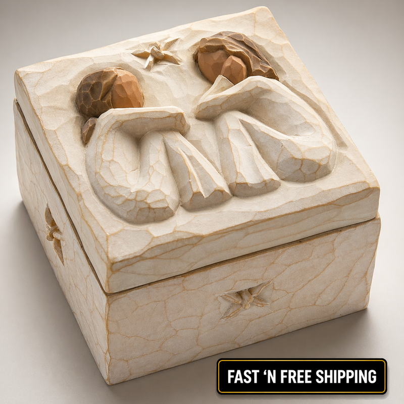 Willow Tree Friendship Keepsake Box Hand Painted Jewelry Storage Gift Home Decor