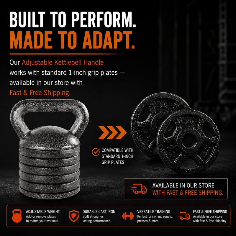 Apex Adjustable Kettlebell 20–50 lb Cast Iron Strength Training Home Gym