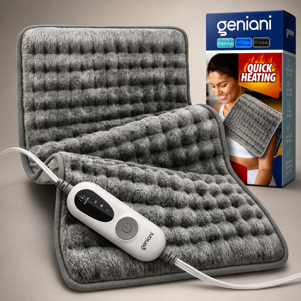 GENIANI Heating Pad Fast Heat Microplush Back Neck Shoulder Comfort