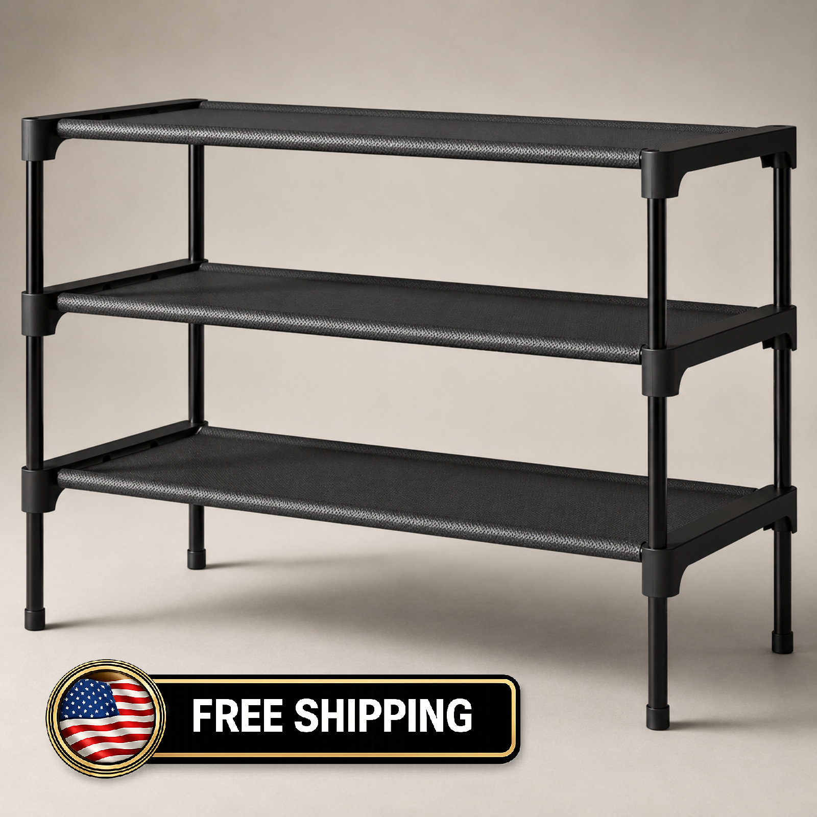 Kitsure Shoe Rack, Non-Woven Shoe Rack Shelf Shoe Organizer for Closet Entryway,
