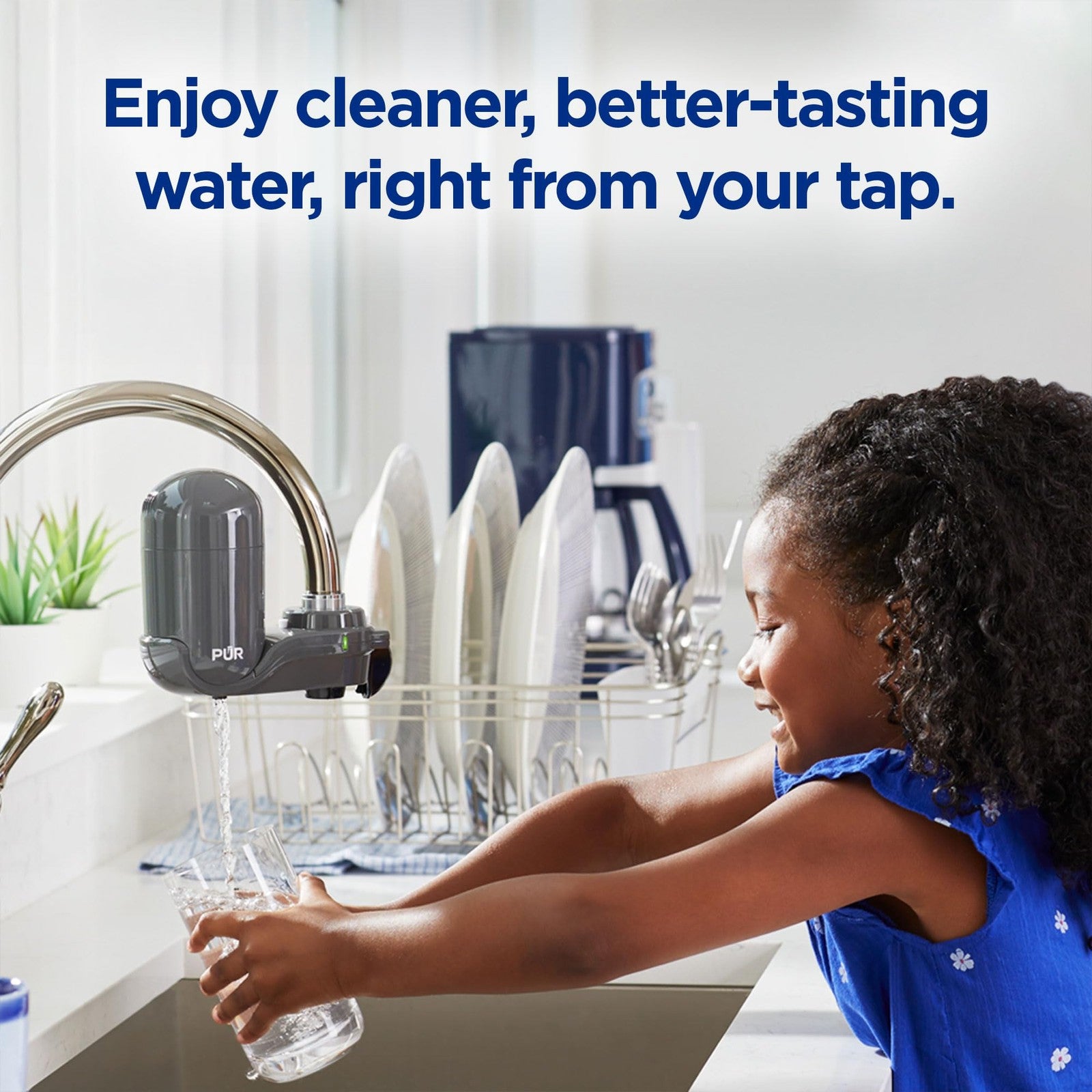 PUR Plus Faucet Mount Water Filter Lead Reducing 100 Gallon System Filtration
