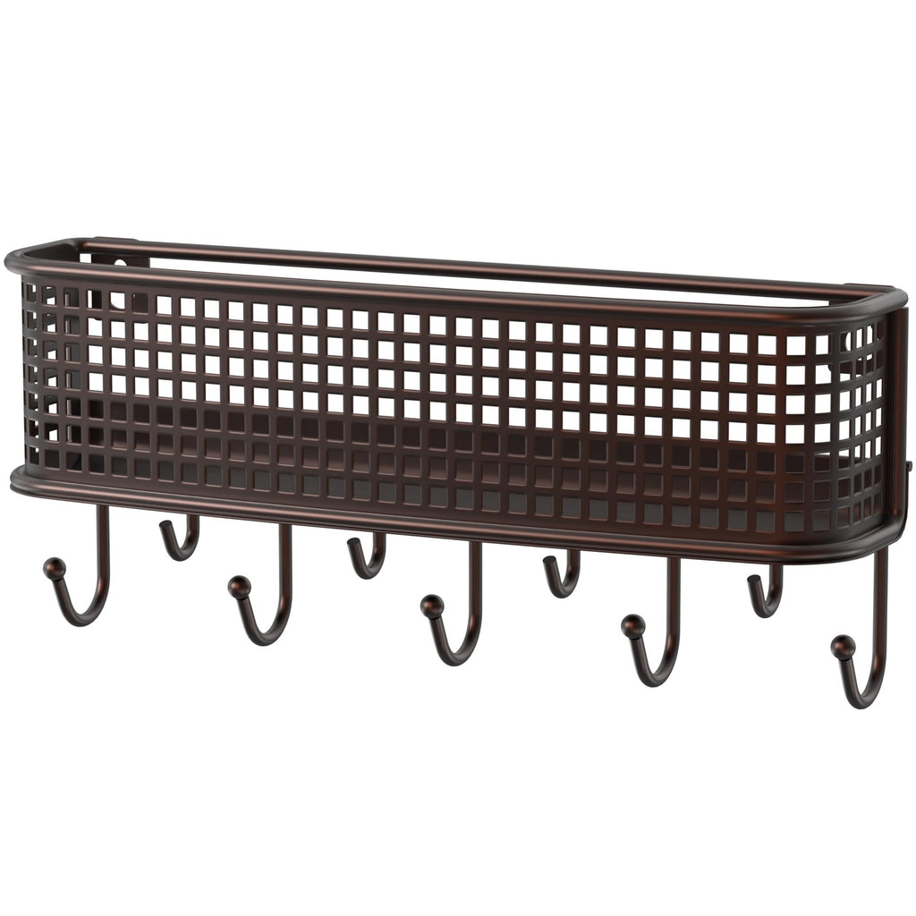 Deco Brothers Mesh shelf Wall Key Holder and Mail Organizer, Bronze