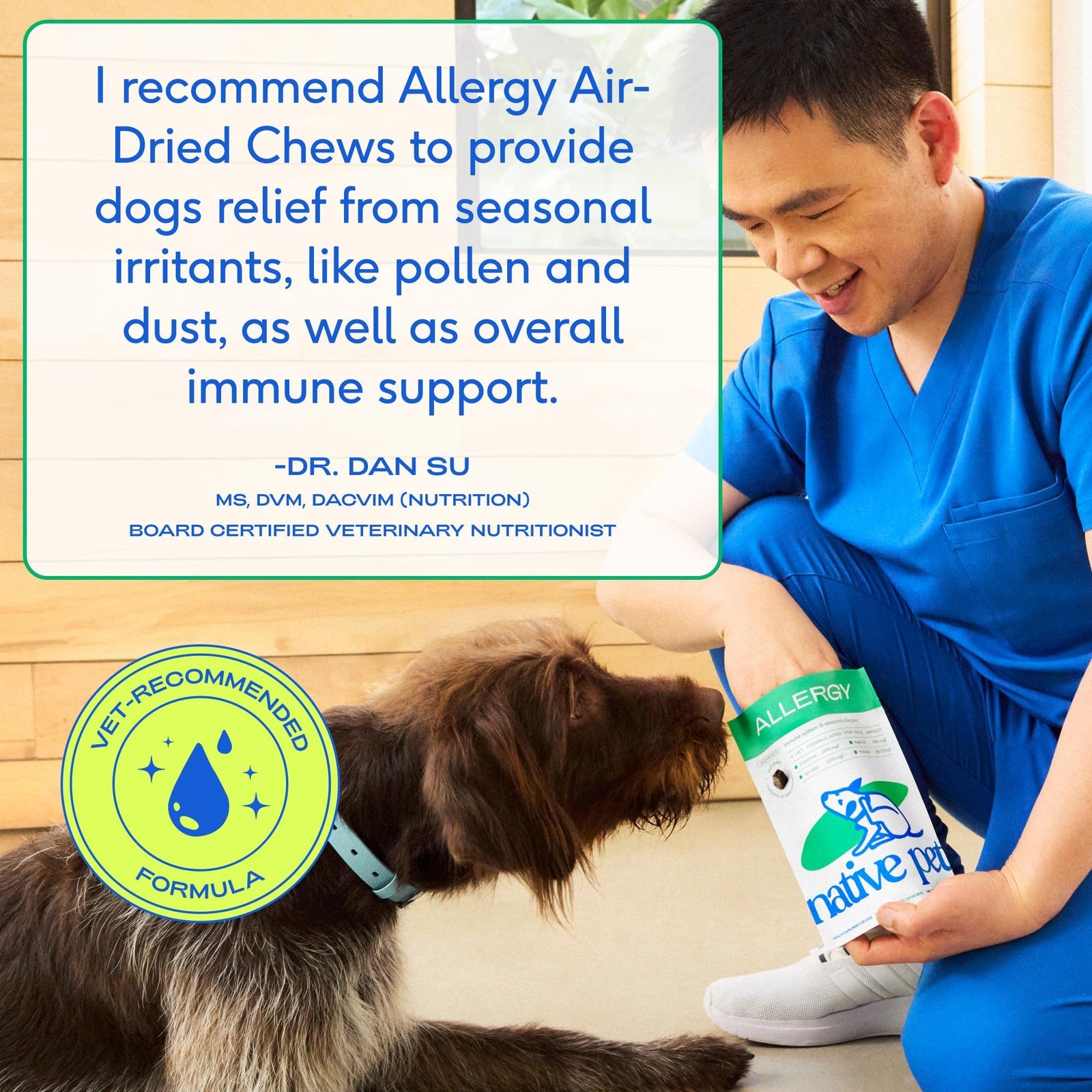 Native Pet Dog Allergy Chews - Dog Allergy Relief with Probiotics and Colostrum