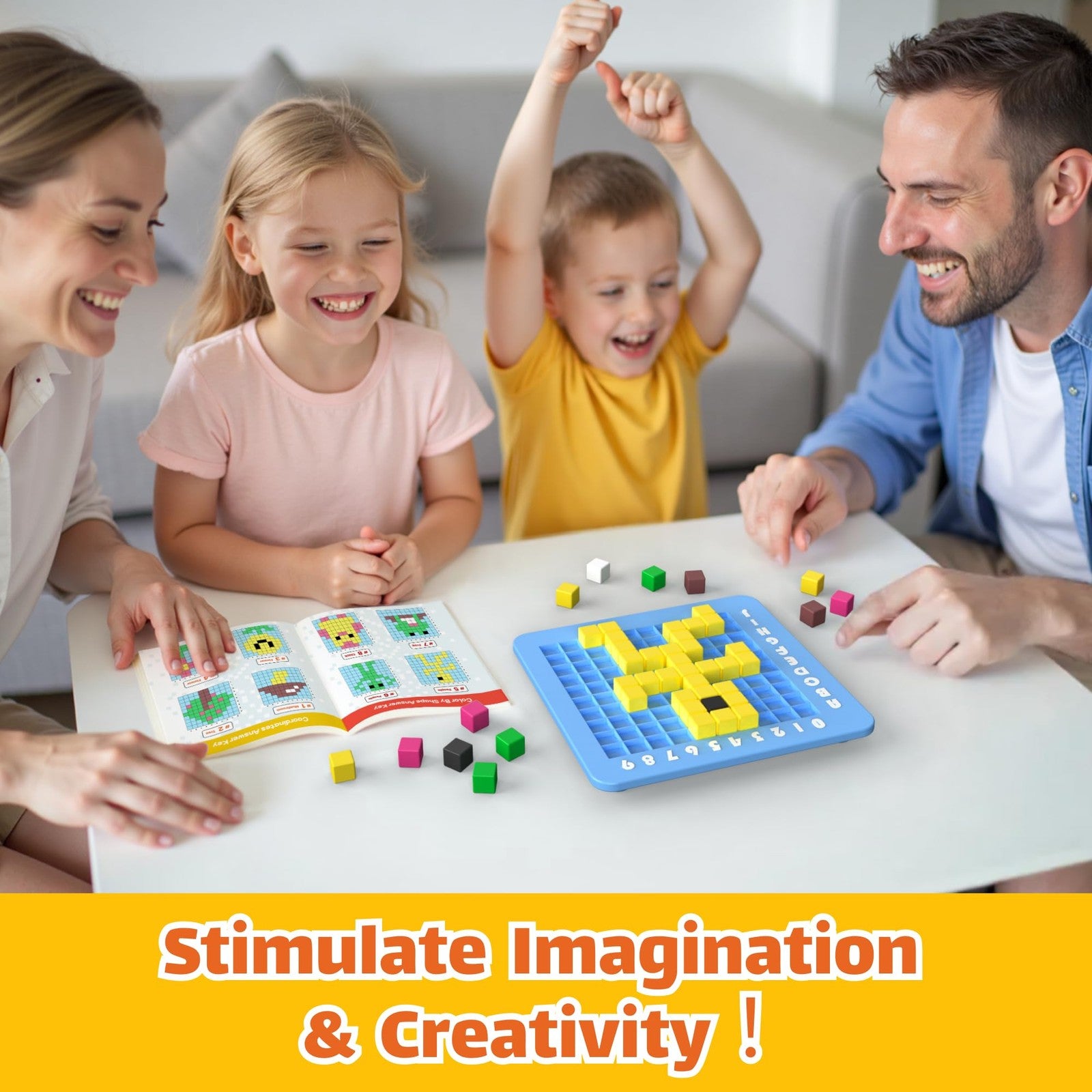 STEM Pixel Art Kit Kids Craft Toy Educational Building Set Ages 5-10