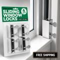 Shop Square 4 Window Locks Aluminum Thumb Turn No Drill Fits 3/16" & 3/8"