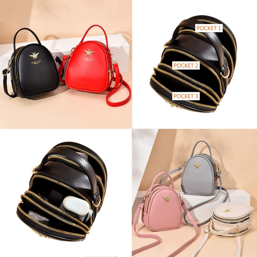 Women Small Crossbody Bag Faux Leather Phone Purse Wallet Messenger Bag