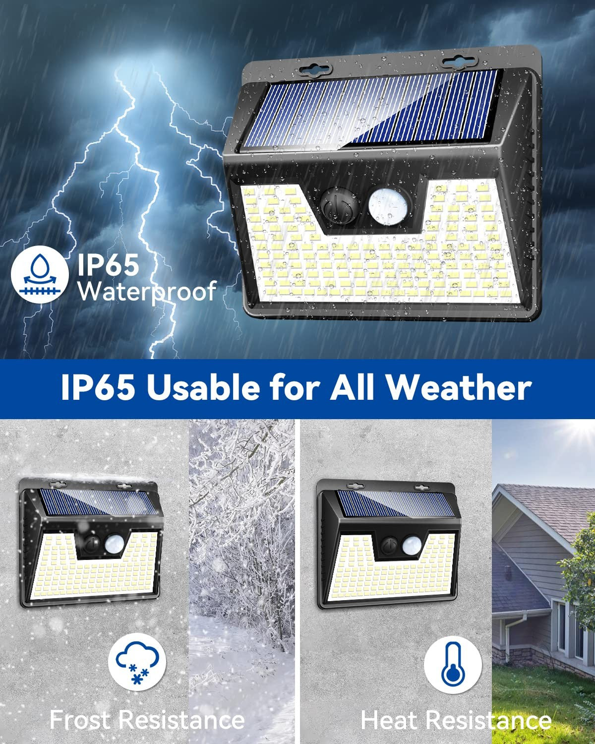 4 Pack 140 LED Solar Motion Sensor Lights Outdoor IP65 Waterproof Cool White