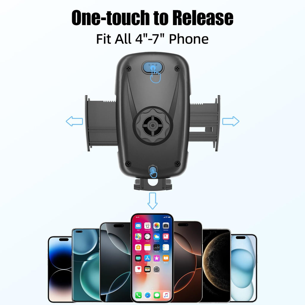 Cup Holder Phone Mount 8in Gooseneck Fits 2.5-4.5in Cup Holders 4-7in Phones
