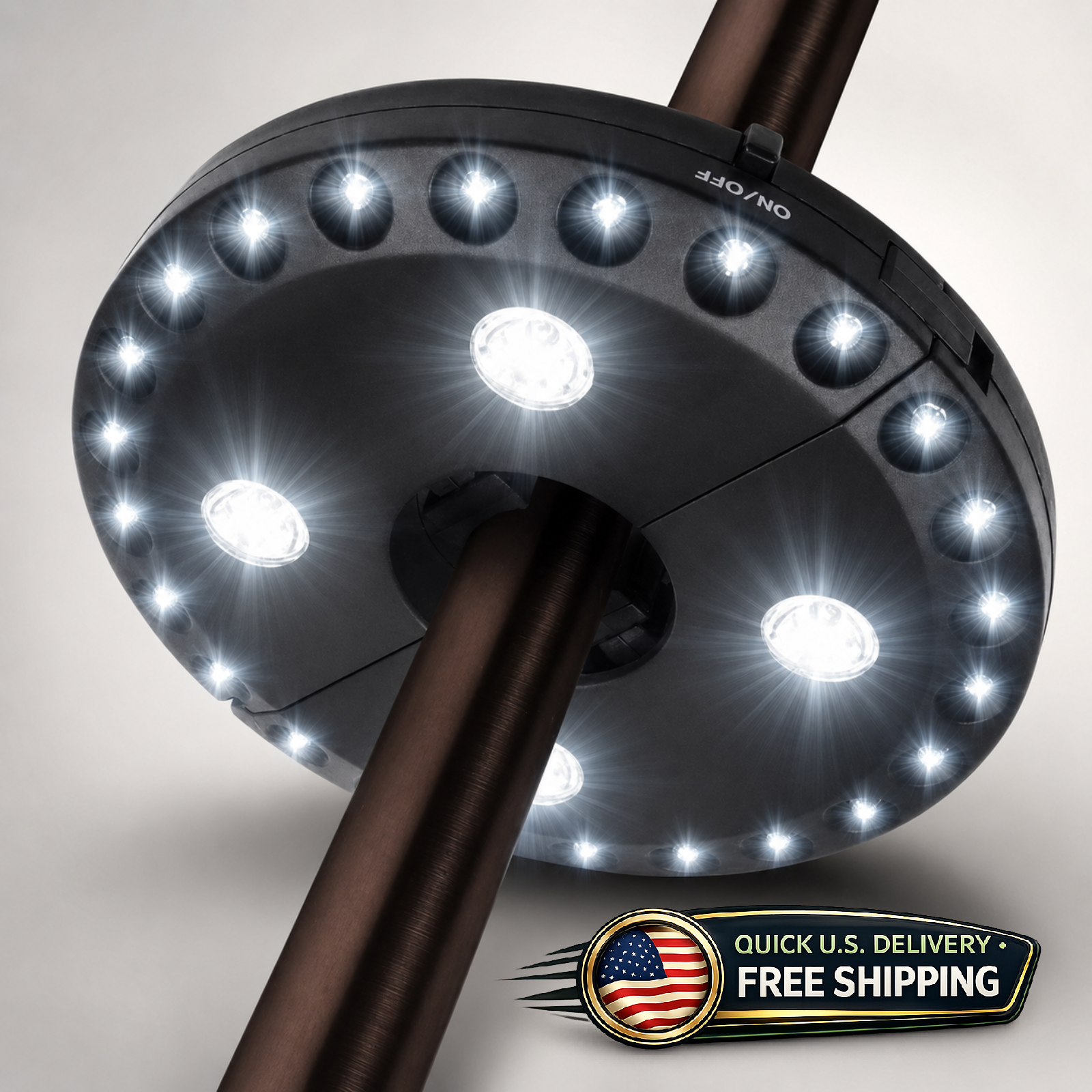 Patio Umbrella Light 3 Modes 28LED Cordless Battery Operated White