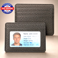 FINTIE RFID Blocking Slim Front Pocket Wallet Card Holder ID Window Black