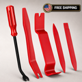 Wuiil 5PCS Nylon Trim Removal Tool Kit No-Scratch Pry Set Car Panel Red