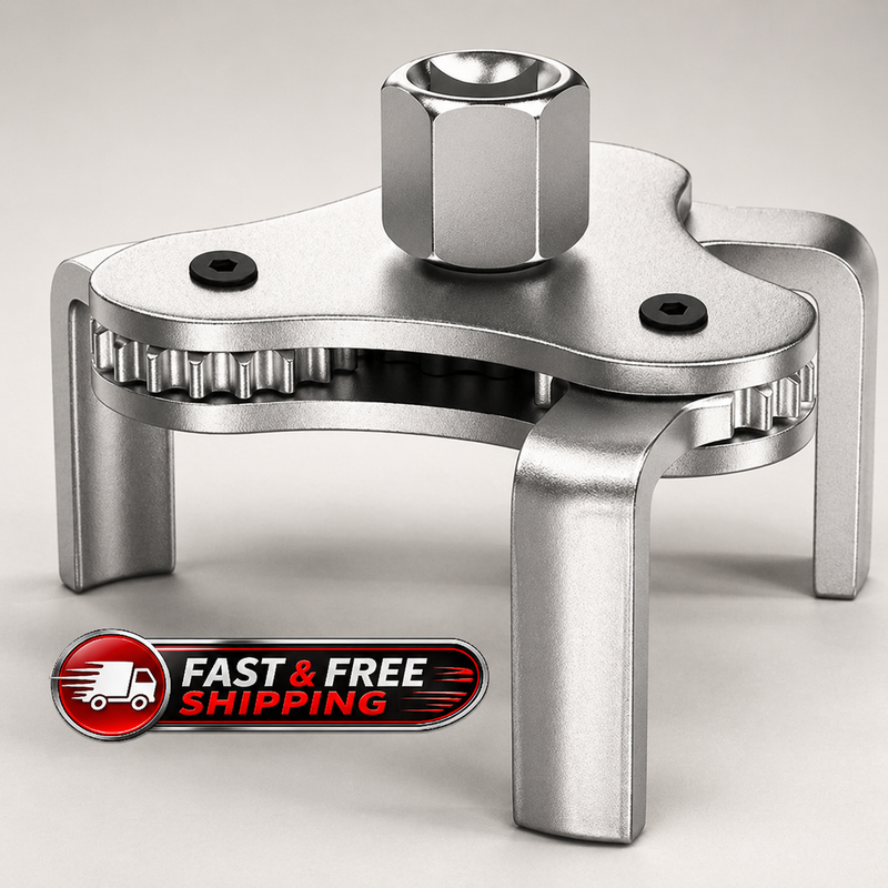 Adjustable Oil Filter Wrench 3-Jaw 2.5–4.5 Inch Removal Tool for Cars