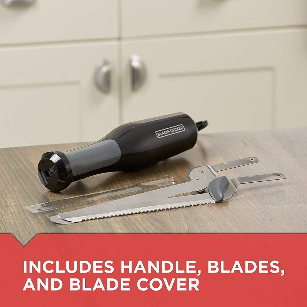 Black+Decker Comfort Grip Electric Knife with 7-Inch Stainles Steel Blade safety
