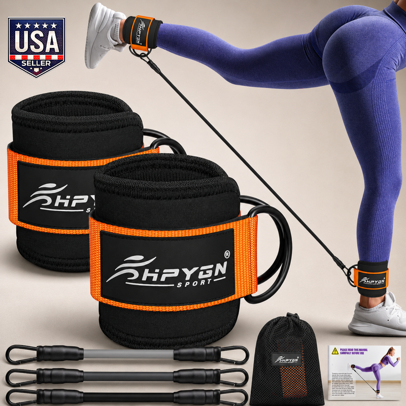 HPYGN Ankle Resistance Bands with Cuffs, Ankle Bands for Working Out, Resistance