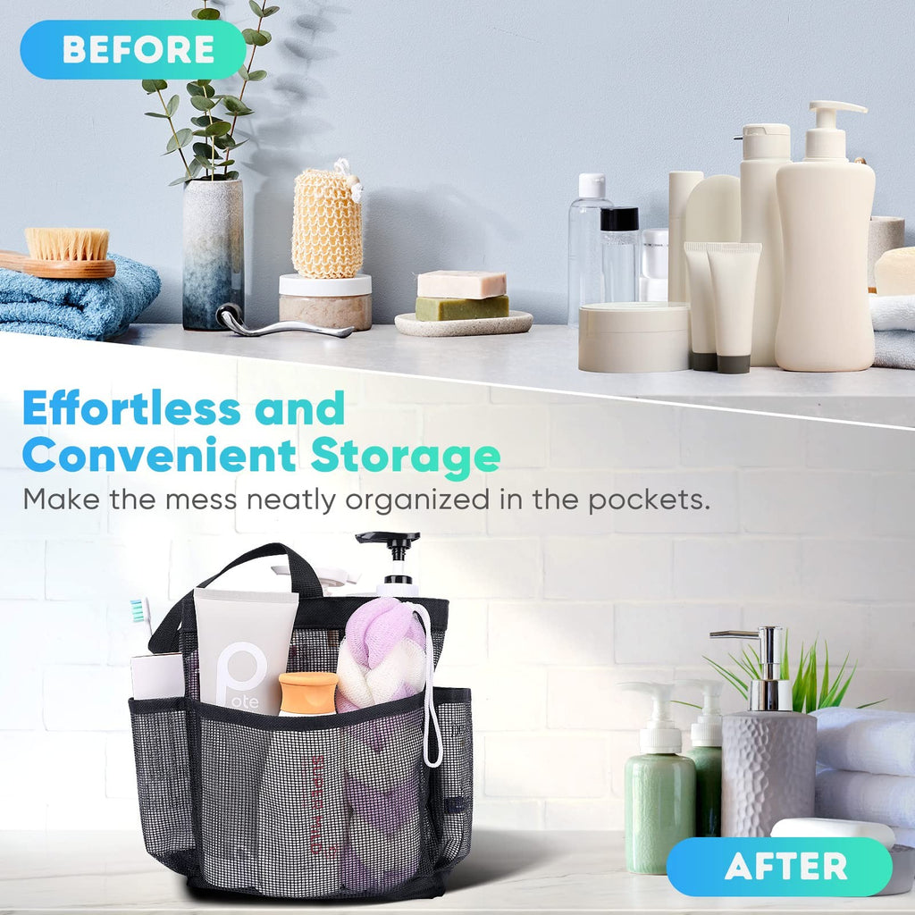 EUDELE Mesh Shower Caddy Portable for College Dorm Room Essentials, Shower Caddy