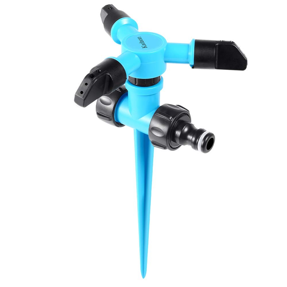 Kadaon 360° Rotating Lawn Sprinkler Adjustable Weighted 3/4" GHT Garden