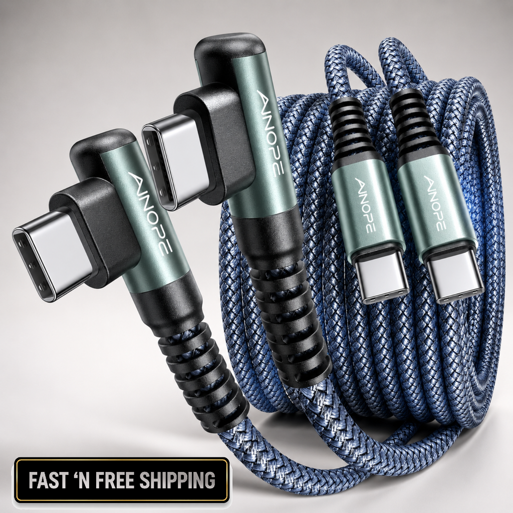 AINOPE USB C to USB C Cable 60W 2Pack 6.6Ft C to C Cable Fast Charging Type C