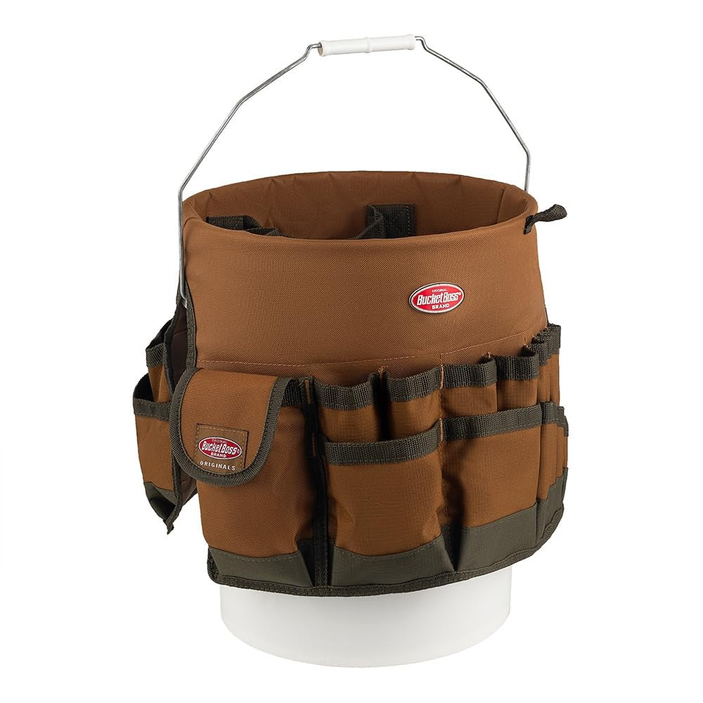 Bucket Boss The Bucketeer Bucket Tool Organizer in Brown Portable Hardware Tools