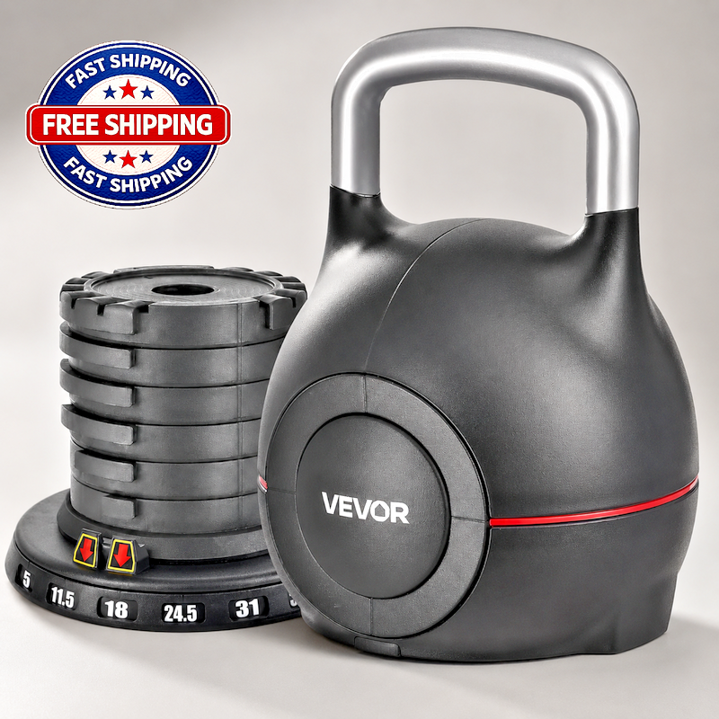 VEVOR Adjustable Kettlebell 7 Weight Levels for Full Body Workout Cross-Training