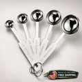 OstWony 5 Pc Stainless Steel Measuring Spoon Set 1/8-1 Tbsp with Storage Ring