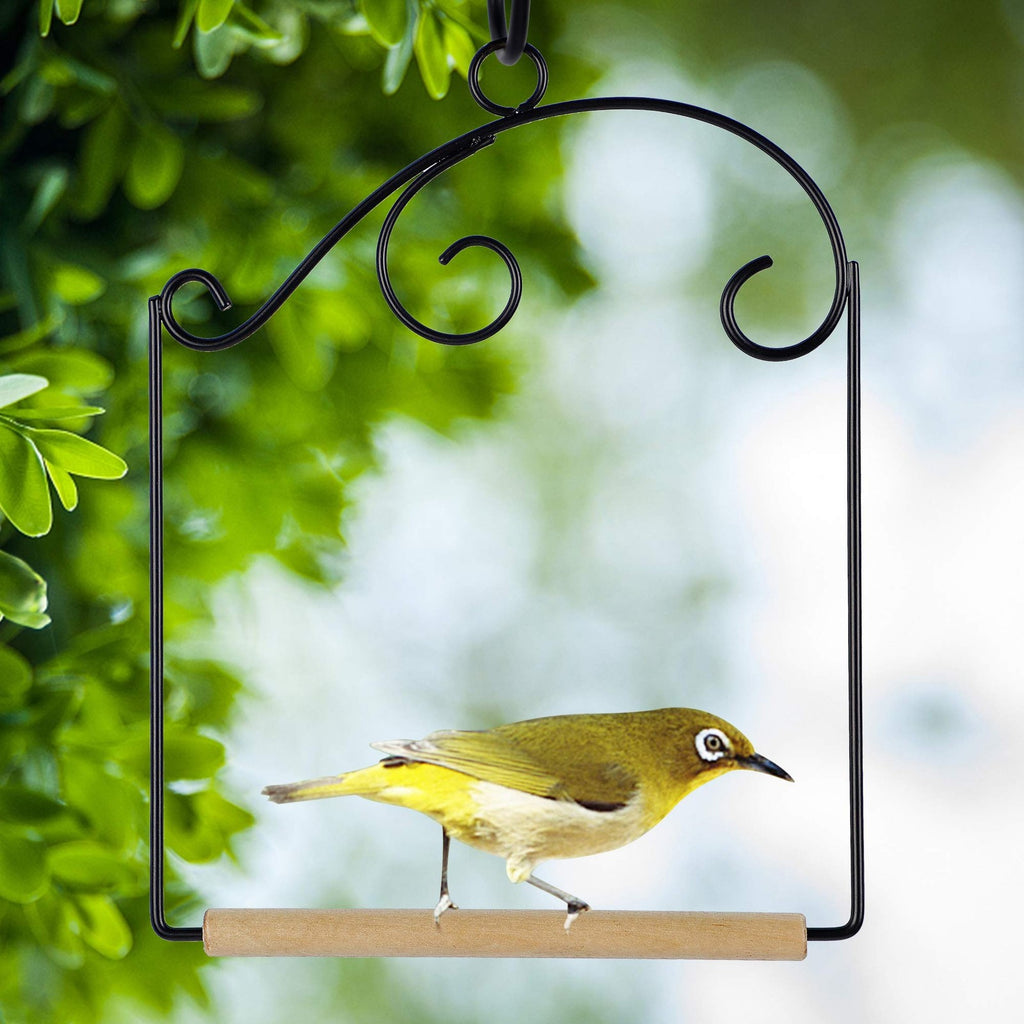 Winemana 3PC Hummingbird Swing 7.5x5.6in Metal Frame Wood Dowel
