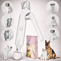 LED Pet Nail Clipper Grinder 2-in-1 Safe Trim Quiet Small Dogs Cat Home Grooming