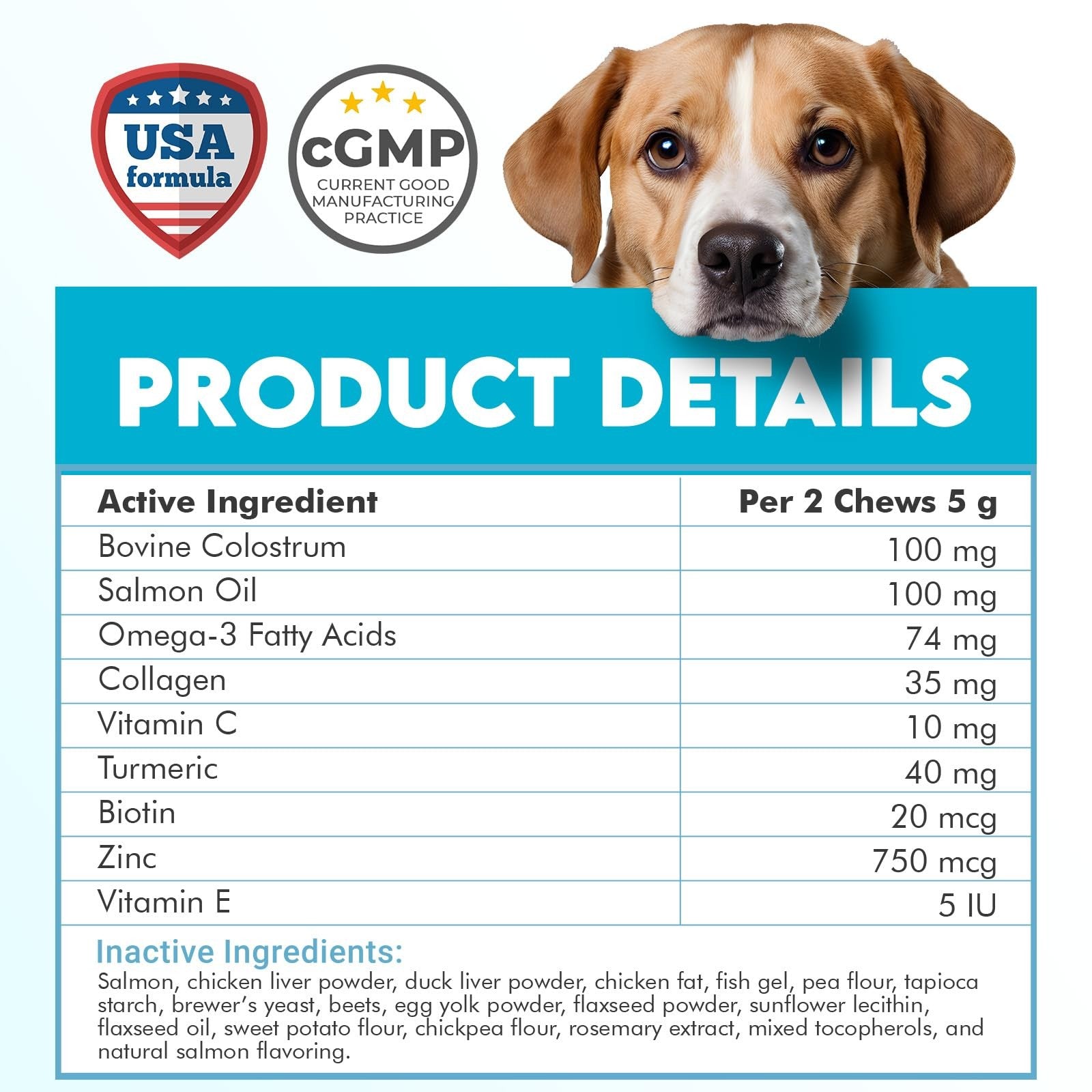 Omega 3 Dog Skin & Coat Chews 150ct Fish Oil EPA DHA Itchy Skin Relief Treats