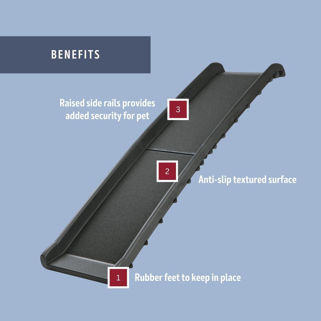 Trixie Folding Dog Ramp with Non-Slip Surfaces - Pet Ramp for Large Cars and SUV