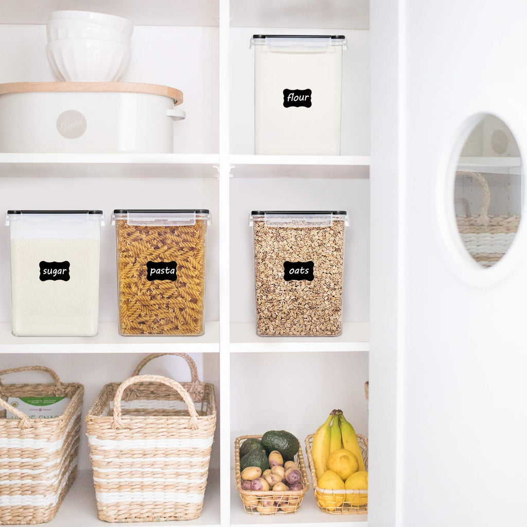 4 PCS Large Food Storage Containers 5.2L / 175oz, 4 Pieces BPA Free Plastic