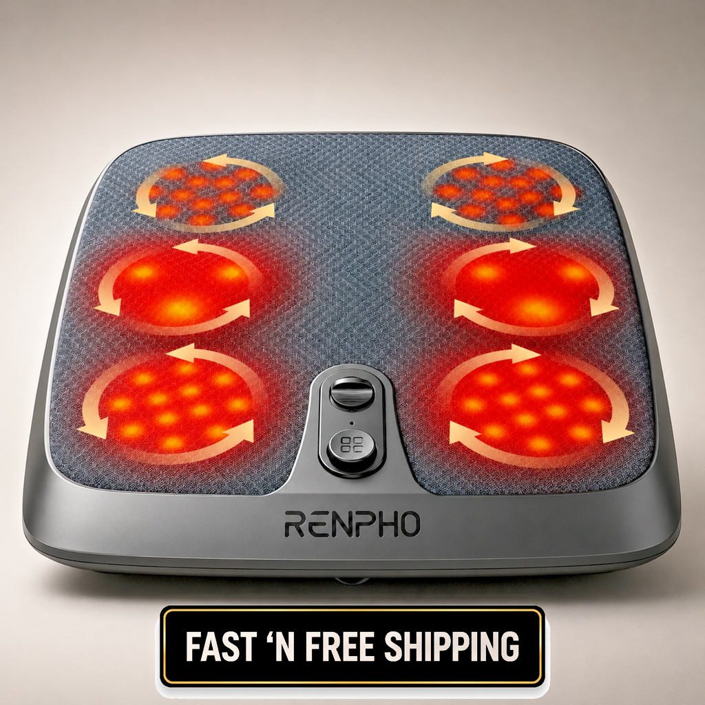 RENPHO FSA Shiatsu Foot Massager with Heat, Father Day Foot-Enabled On/Off