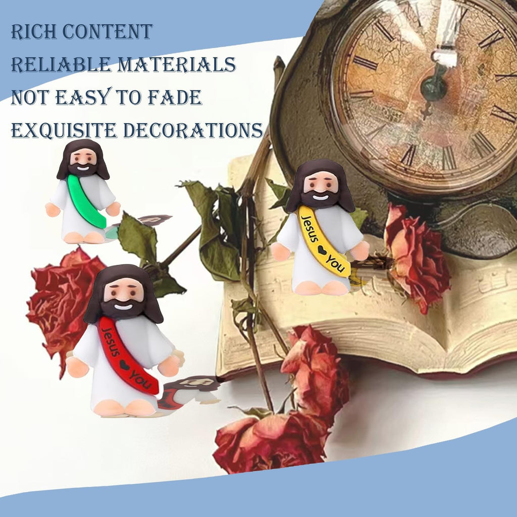 60PCS Mini Jesus Figurines Bulk Multicolor Tiny Easter Party Favor Toys