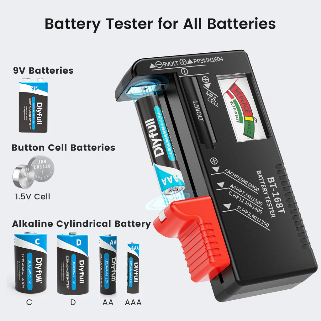 Universal Battery Tester AA AAA C D 9V Button Cell Household Battery Checker
