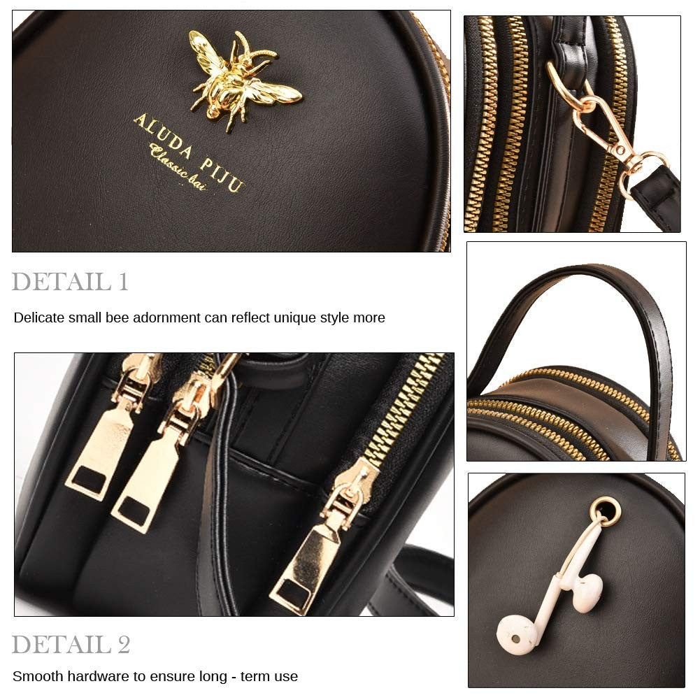 Women Small Crossbody Bag Faux Leather Phone Purse Wallet Messenger Bag