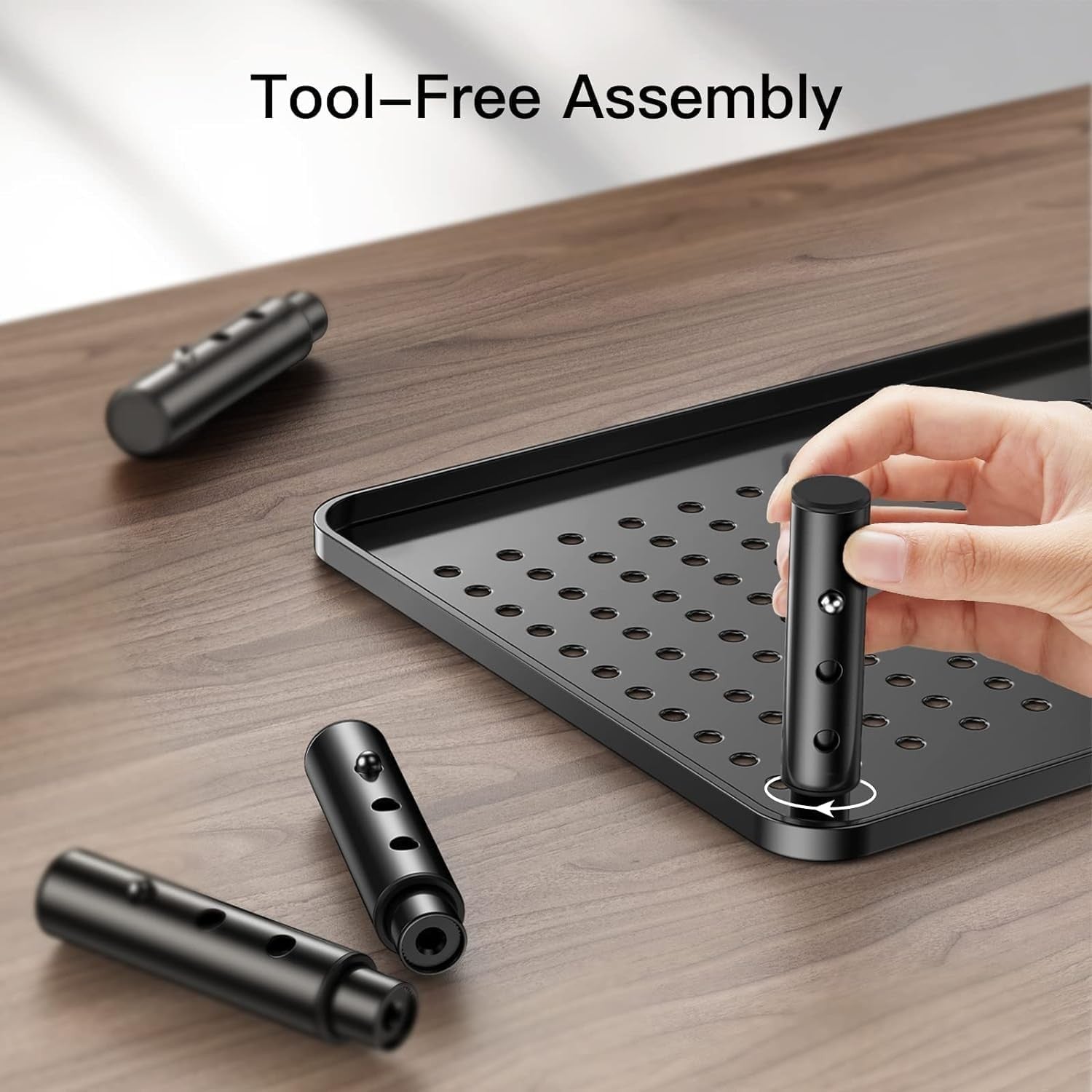 2 Pack Monitor Stand Riser for Desk Height Adjustable 14.5" x 9.1" Holds 44 lbs